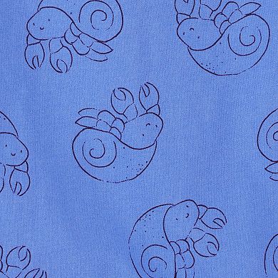Baby Boy Carter's Hermit Crab Print Cotton Romper
