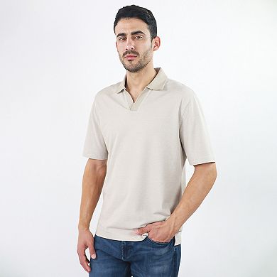 Men's JACHS NY Short Sleeve Lightweight Knit Oxford Polo