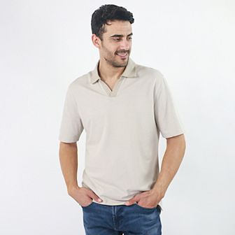 Men's JACHS NY Short Sleeve Lightweight Knit Oxford Polo