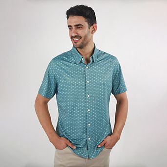 Men's JACHS NY Short Sleeve 4-Way Stretch Knit Performance Shirt