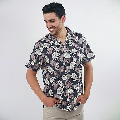 Men's JACHS NY Short Sleeve Linen Camp Shirt