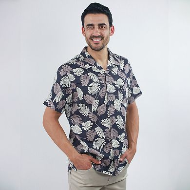 Men's JACHS NY Short Sleeve Linen Camp Shirt