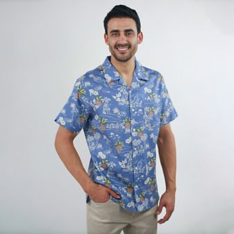 Men's JACHS NY Short Sleeve Linen Camp Shirt