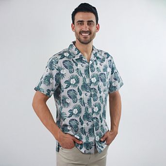 Men's JACHS NY Short Sleeve Linen Camp Shirt