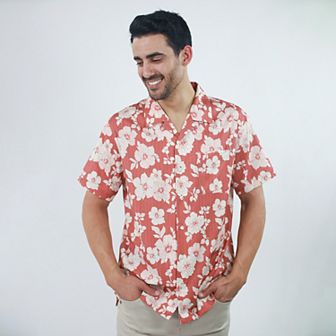 Men's JACHS NY Short Sleeve Linen Camp Shirt