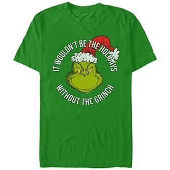Men's Dr. Seuss No Holidays Without The Grinch Graphic Tee