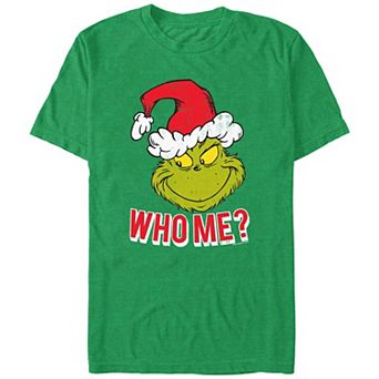 Men's Dr. Seuss Grinch Naughty Who Me? Graphic Tee
