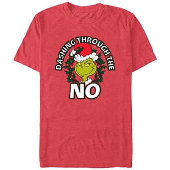 Men's Dr. Seuss Grinch Dashing Through The No Graphic Tee