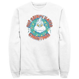 Men's Dr. Seuss The Grinch Hated Christmas Wreath Graphic Fleece