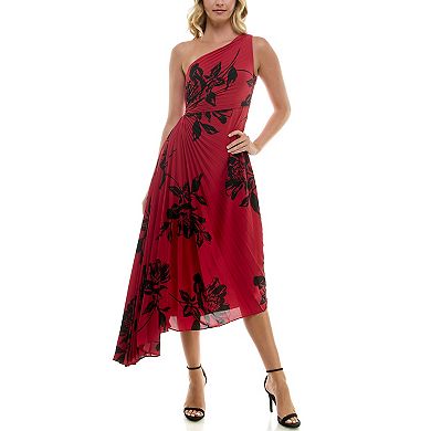 Women's Nicole Miller One Shoulder Pleated Dress