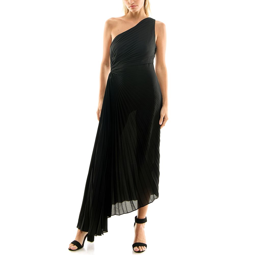 Women's Nicole Miller One Shoulder Pleated Dress