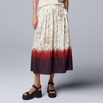 Women's Simply Vera Vera Wang Shirred Midi Skirt
