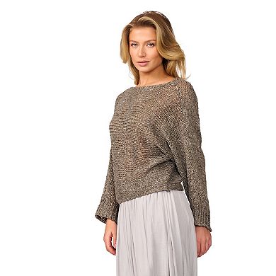 Women's Grey & Gray Boxy Dolman Sleeve Sweater