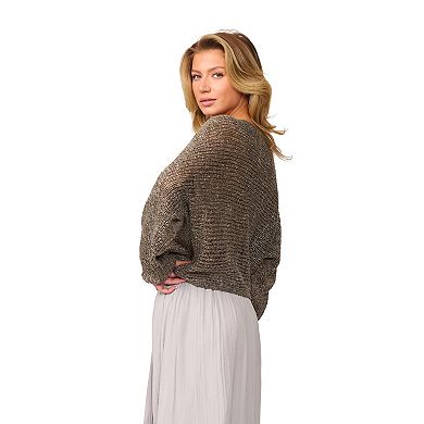 Women's Grey & Gray Boxy Dolman Sleeve Sweater