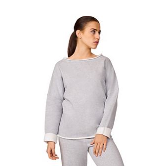 Women's Grey & Gray Luxe French Terry Pullover