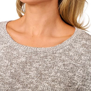 Women's Grey & Gray Short Sleeve Sweater