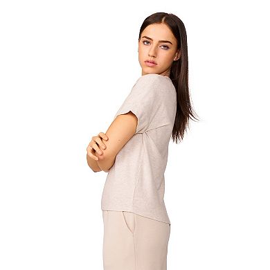 Women's Grey & Gray Cap Sleeve Tee