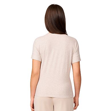 Women's Grey & Gray Cap Sleeve Tee