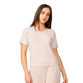 Women's Grey & Gray Cap Sleeve Tee