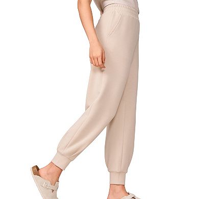 Women's Grey & Gray High-Rise Jogger Pants