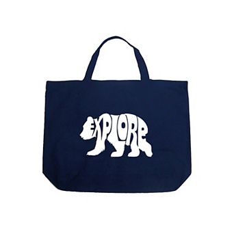 Explore - Large Word Art Tote Bag