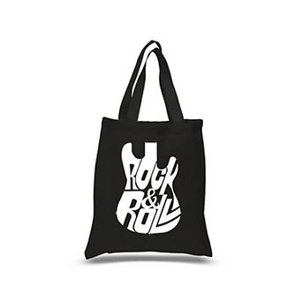 Rock And Roll Guitar - Small Word Art Tote Bag