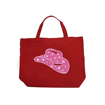 Cowgirl Hat - Large Word Art Tote Bag
