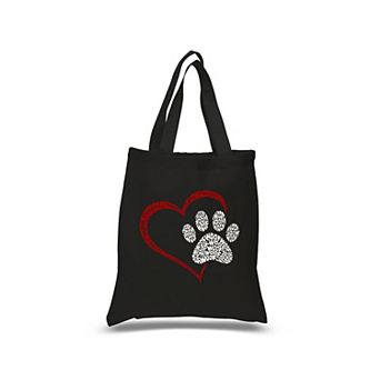 Paw Heart - Small Word Art Tote Bag