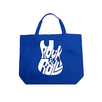 Rock And Roll Guitar - Large Word Art Tote Bag