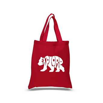 Explore - Small Word Art Tote Bag