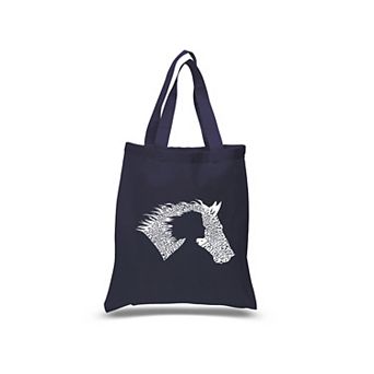 Girl Horse - Small Word Art Tote Bag