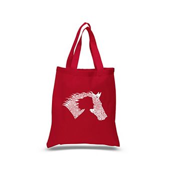 Girl Horse - Small Word Art Tote Bag