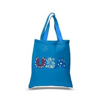 Usa Fireworks - Small Word Art Tote Bag