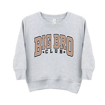 Big Bro Club Stars Toddler Graphic Sweatshirt