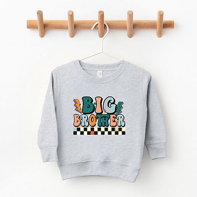 Big Brother Checkered Toddler Graphic Sweatshirt