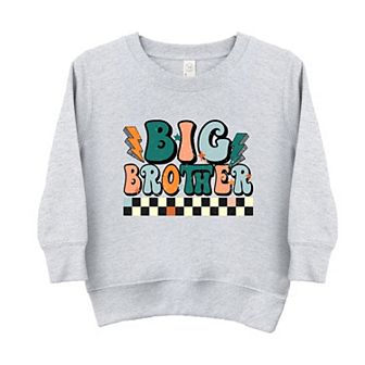 Big Brother Checkered Toddler Graphic Sweatshirt