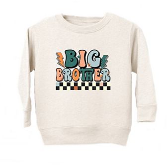 Big Brother Checkered Toddler Graphic Sweatshirt