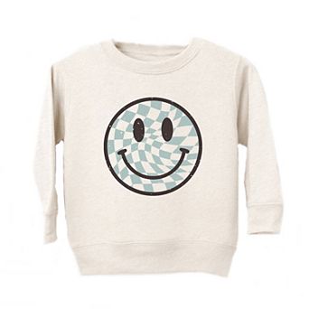 Checker Board Smiley Face Toddler Graphic Sweatshirt