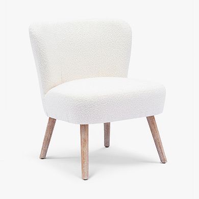 Westintrends 25" Upholstered Boucle Accent Chair (set Of 2)