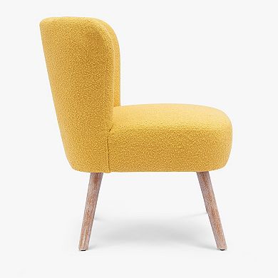 Westintrends 25" Upholstered Boucle Accent Chair (set Of 2)
