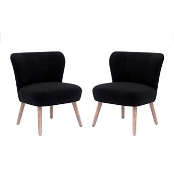 Westintrends 25" Upholstered Boucle Accent Chair (set Of 2)