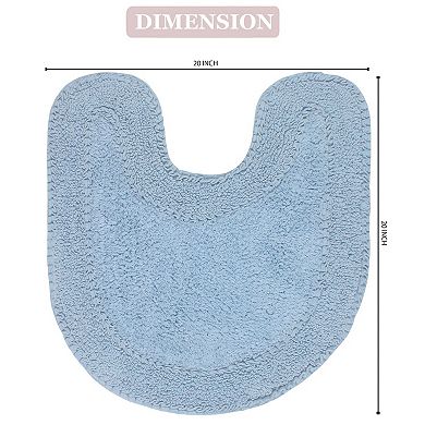 Home Weavers Double Ruffle Collection 100% Cotton Tufted Extra Soft And Absorbent Bath Rugs