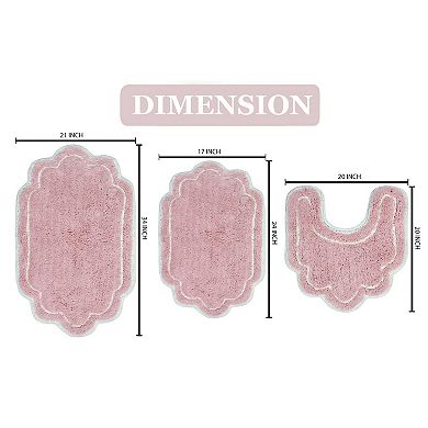 Home Weavers Allure Collection 100% Cotton Tufted Extra Soft And Absorbent Bath Rugs