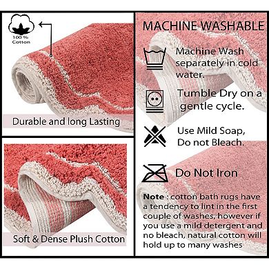 Home Weavers Allure Collection 100% Cotton Tufted Extra Soft And Absorbent Bath Rugs