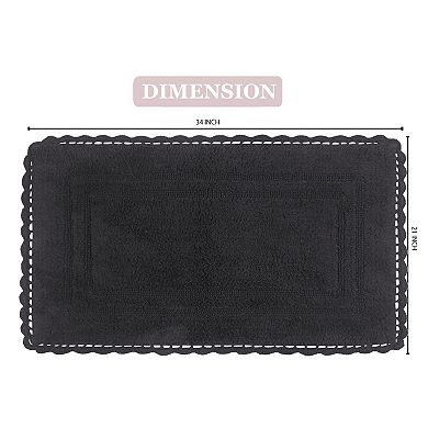 Home Weavers Casual Elegance Bathmat Collection 100% Cotton Tufted Extra Soft And Absorbent Bath Rug