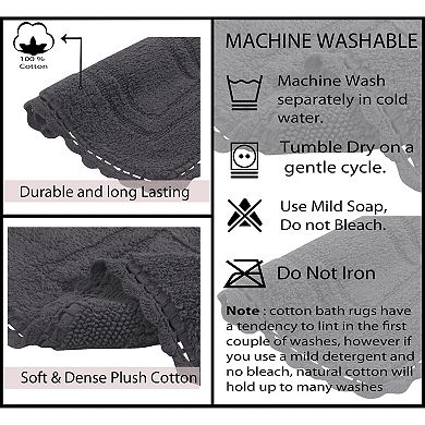 Home Weavers Casual Elegance Bathmat Collection 100% Cotton Tufted Extra Soft And Absorbent Bath Rug
