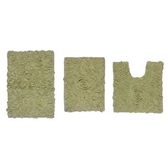 Home Weavers Bell Flower Collection 100% Cotton Tufted Extra Soft And Absorbent Bath Rugs