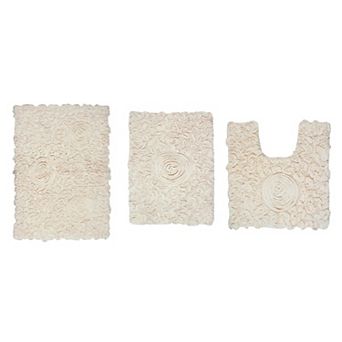 Home Weavers Bell Flower Collection 100% Cotton Tufted Extra Soft And Absorbent Bath Rugs