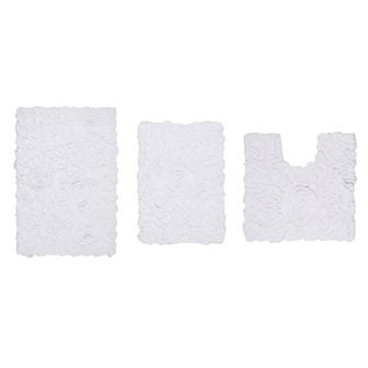 Home Weavers Bell Flower Collection 100% Cotton Tufted Extra Soft And Absorbent Bath Rugs