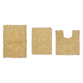 Home Weavers Bell Flower Collection 100% Cotton Tufted Extra Soft And Absorbent Bath Rugs